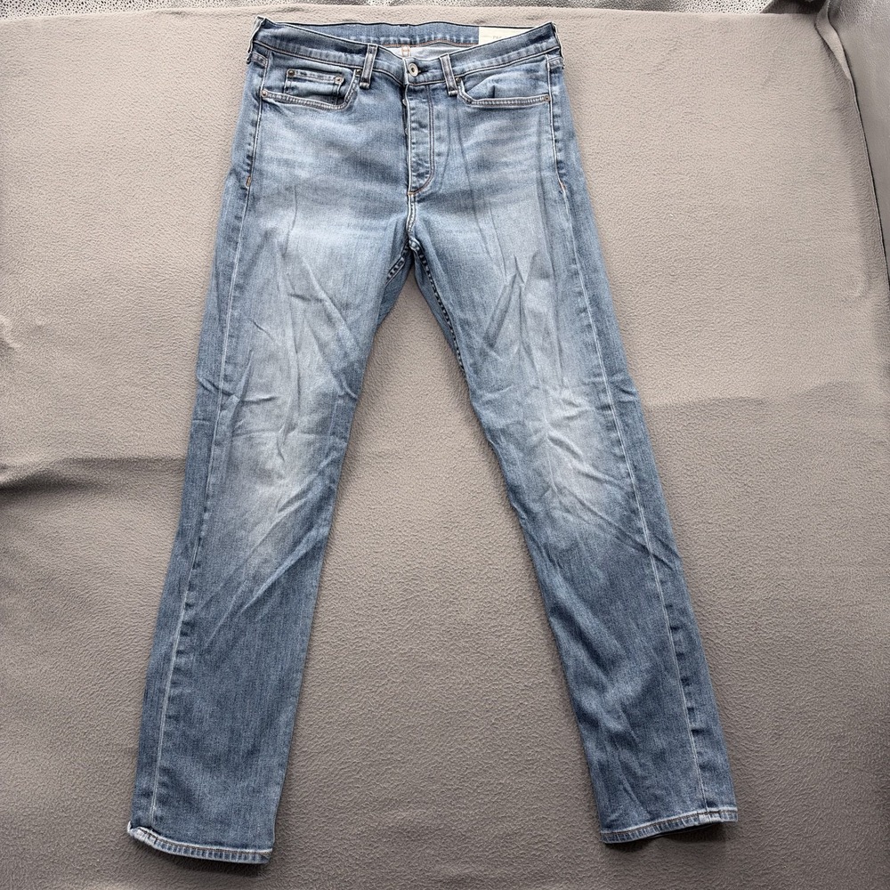 Rag & Bone Fit 2 Slim Jean Mens 33x32 (Fits 32/31) Light Wash Blue Stretch.